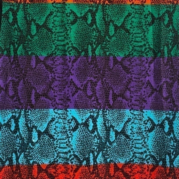 ALICE + OLIVIA Delora Rainbow Snake Print Midi Dress VGUC - Picture 10 of 16